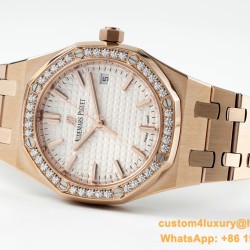 Royal Oak Ladies 33mm RG/RG white Dial 8F Swiss Quartz