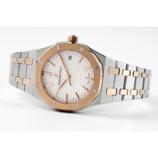 Royal Oak 77350 Ladies 34mm RG/SS White Dial 8F A5800