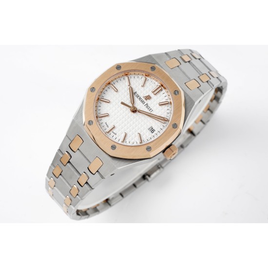 Royal Oak 77350 Ladies 34mm RG/SS White Dial 8F A5800