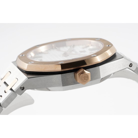 Royal Oak 77350 Ladies 34mm RG/SS White Dial 8F A5800