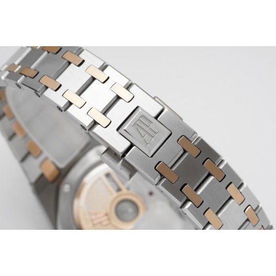 Royal Oak 77350 Ladies 34mm RG/SS White Dial 8F A5800