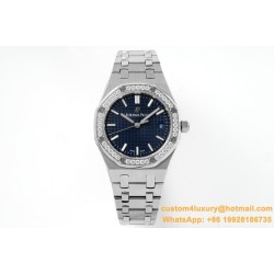 Royal Oak 77351 Ladies 34mm SS/SS Blue/Diamonds 8F A5800