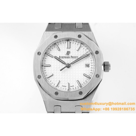 Royal Oak 77350 Ladies 34mm SS/SS White Dial 8F A5800
