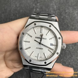 Royal Oak 41mm 15500 SS/SS White/Stk ZF V3 A4302 Super Clone