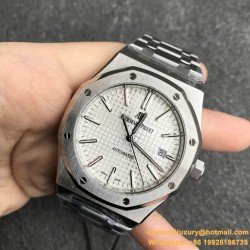Royal Oak 41mm 15500 SS/SS White/Stk ZF V3 A4302 Super Clone