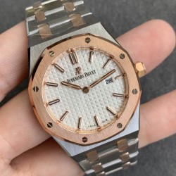 Royal Oak Ladies 33mm RG/SS White Dial JF Swiss Qtz