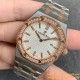 Royal Oak Ladies 33mm RG/SS Diamond/White JF Swiss Qtz