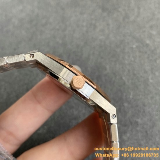 Royal Oak Ladies 33mm RG/SS Diamond/White JF Swiss Qtz