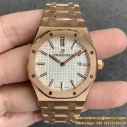 Royal Oak Ladies 33mm RG/RG White JF Swiss Qtz
