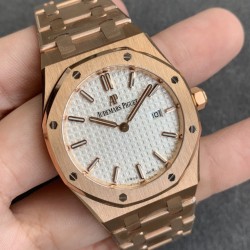 Royal Oak Ladies 33mm RG/RG White JF Swiss Qtz