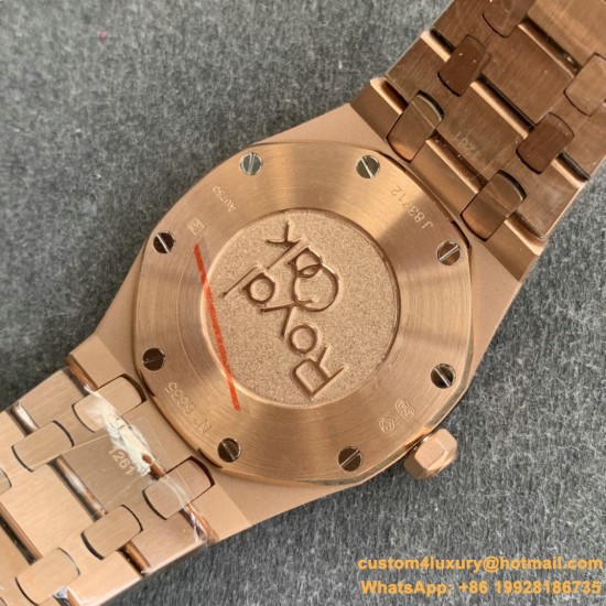 Royal Oak Ladies 33mm RG/RG White JF Swiss Qtz