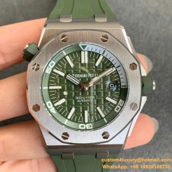 Audemars Piguet - Royal Oak Diver 15710 SS/RU Green JF 1:1 MY9015 Mod