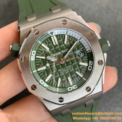 Audemars Piguet - Royal Oak Diver 15710 SS/RU Green JF 1:1 MY9015 Mod