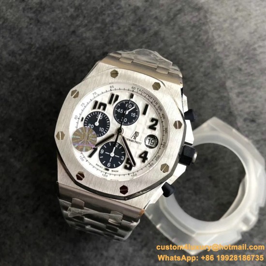 Royal Oak Offshore 26170ST 42mm SS/SS White Dial JF A7750