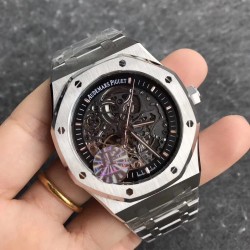 Royal Oak 15407 41mm SS/SS Skeleton Dial JF A3132