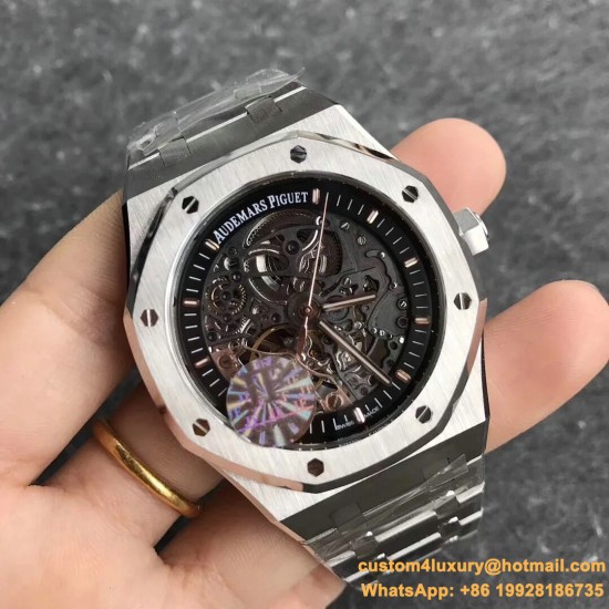Royal Oak 15407 41mm SS/SS Skeleton Dial JF A3132