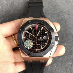 Royal Oak Offshore 26401RO 44mm RG/RU Black Dial JF A7750