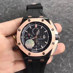 Royal Oak Offshore 26401RO 44mm RG/RU Black Dial JF A7750
