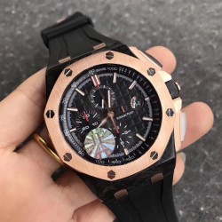 Royal Oak Offshore 26401RO 44mm RG/RU Black Dial JF A7750