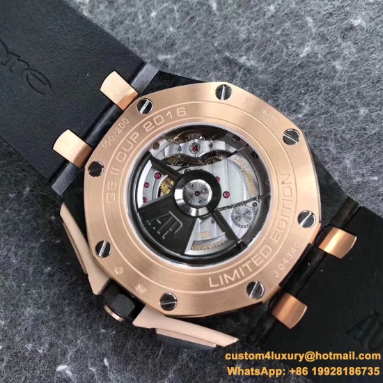 Royal Oak Offshore 26401RO 44mm RG/RU Black Dial JF A7750