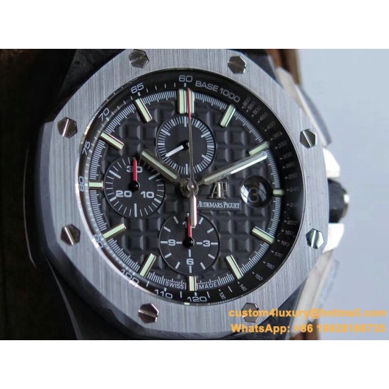 Royal Oak Offshore 26402CE 44mm Cer/RU Black Dial JF A7750