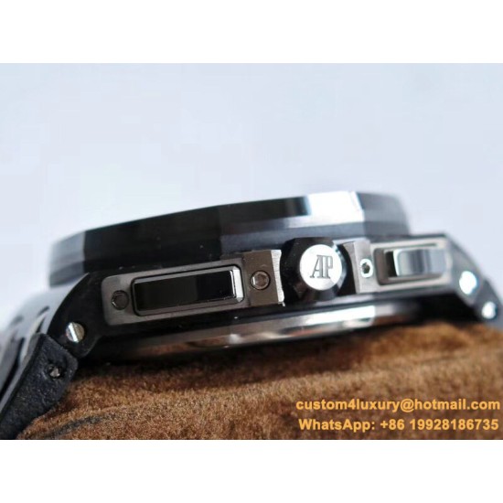 Royal Oak Offshore 26402CE 44mm Cer/RU Black Dial JF A7750