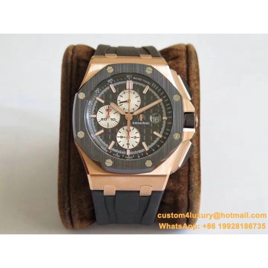 Royal Oak Offshore 44mm RG/RU Black/White JF A3126