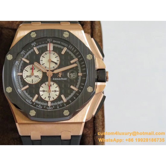 Royal Oak Offshore 44mm RG/RU Black/White JF A3126