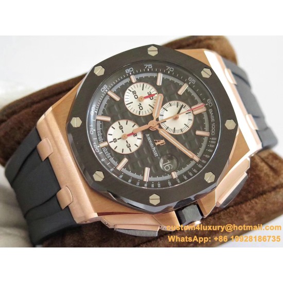 Royal Oak Offshore 44mm RG/RU Black/White JF A3126