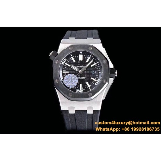 Royal Oak Offshore Diver 15710 42mm SS/RU Black/Stk JF SA3120 Super Clone