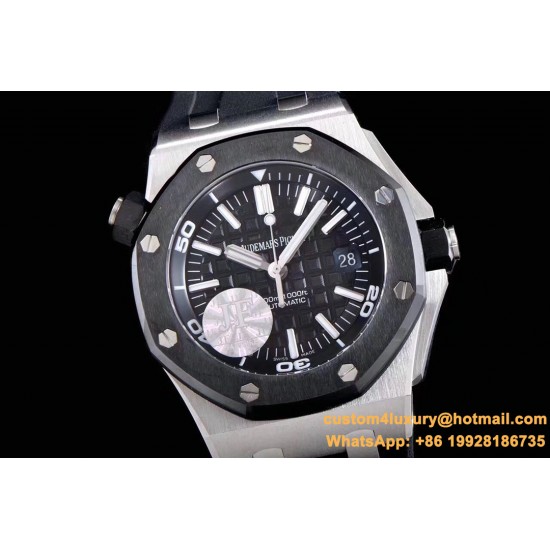 Royal Oak Offshore Diver 15710 42mm SS/RU Black/Stk JF SA3120 Super Clone