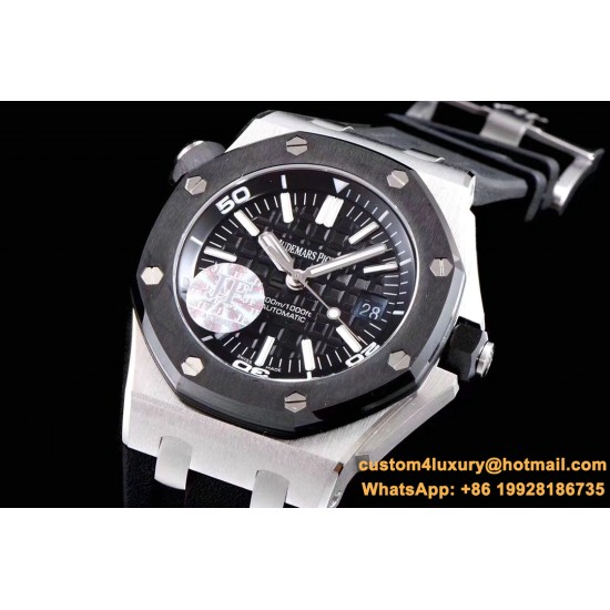 Royal Oak Offshore Diver 15710 42mm SS/RU Black/Stk JF SA3120 Super Clone