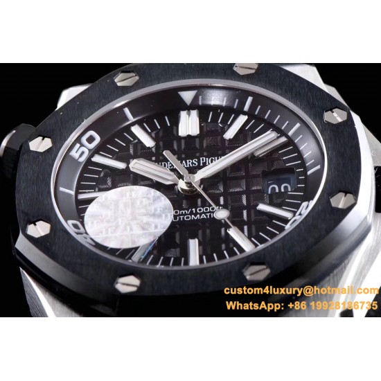 Royal Oak Offshore Diver 15710 42mm SS/RU Black/Stk JF SA3120 Super Clone