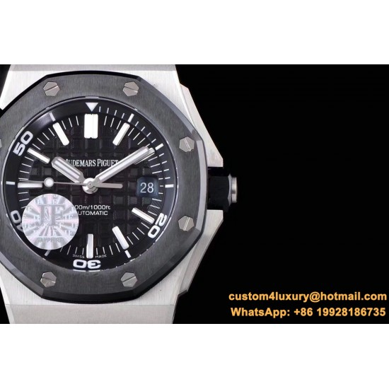 Royal Oak Offshore Diver 15710 42mm SS/RU Black/Stk JF SA3120 Super Clone