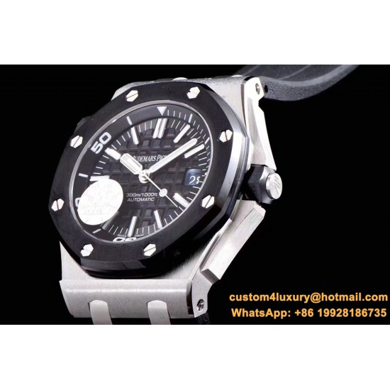 Royal Oak Offshore Diver 15710 42mm SS/RU Black/Stk JF SA3120 Super Clone