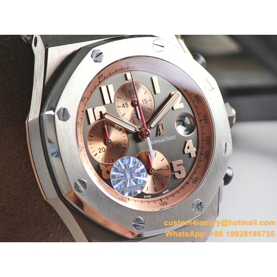 Royal Oak Offshore 26170ST 42mm SS/LE Grey/RG Dial JF A7750