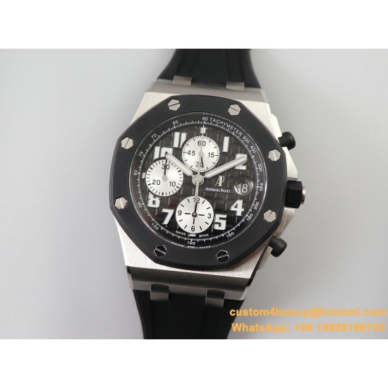 Royal Oak Offshore 26170ST 42mm SS/RU Black Dial JF A7750