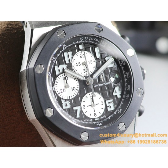 Royal Oak Offshore 26170ST 42mm SS/RU Black Dial JF A7750