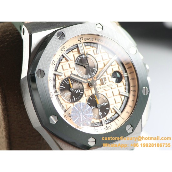 Audemars Piguet - AP ROO 2018 "Combat" Grn CER/SS/RU Cream JF V2 A3126 Mod
