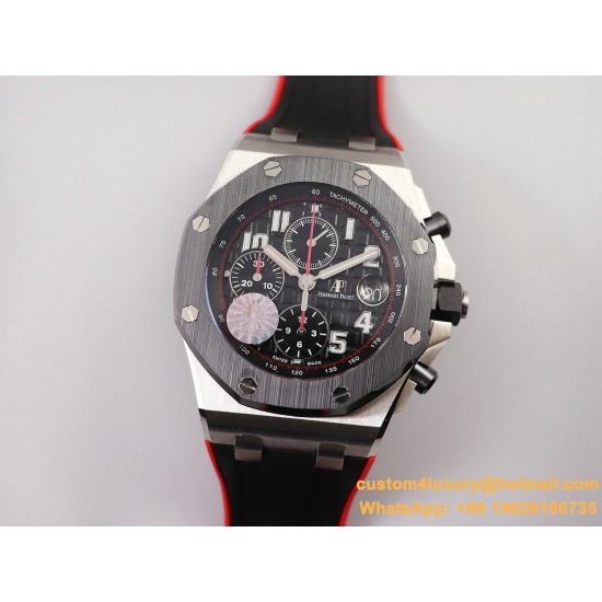 Royal Oak Offshore 26402CE 44mm Cer/RU Black Dial JF A7750