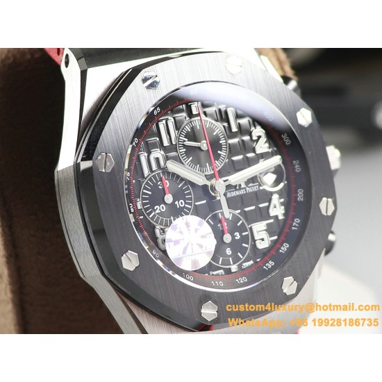 Royal Oak Offshore 26402CE 44mm Cer/RU Black Dial JF A7750