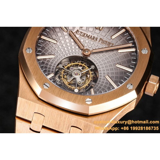 Royal Oak Tourbillon 41mm RG/RG Grey/Stk R8F V2 Flying Tourb