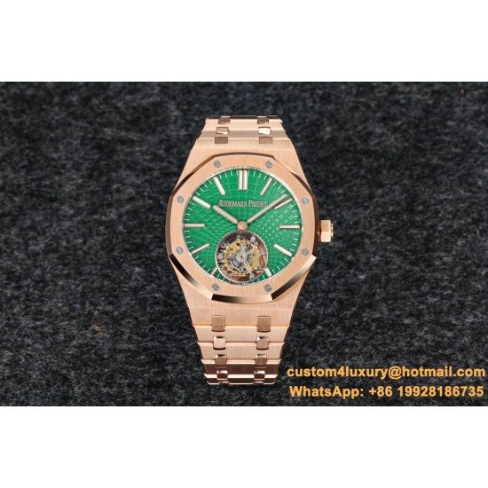 Royal Oak Tourbillon 41mm YG/YG Green/Stk R8F V2 Flying Tourb