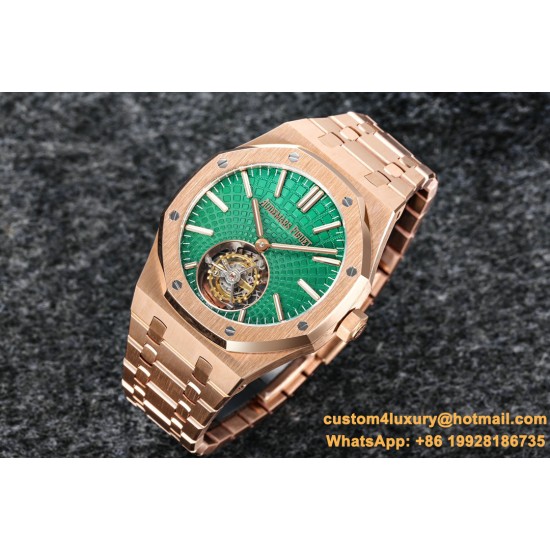 Royal Oak Tourbillon 41mm YG/YG Green/Stk R8F V2 Flying Tourb
