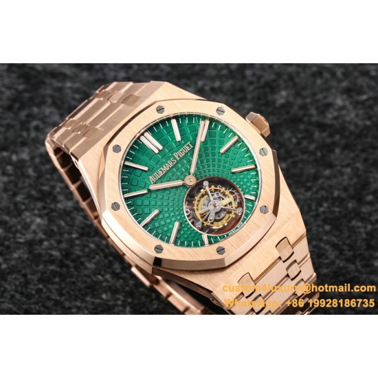 Royal Oak Tourbillon 41mm YG/YG Green/Stk R8F V2 Flying Tourb