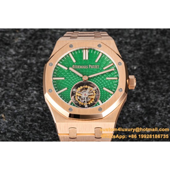 Royal Oak Tourbillon 41mm YG/YG Green/Stk R8F V2 Flying Tourb