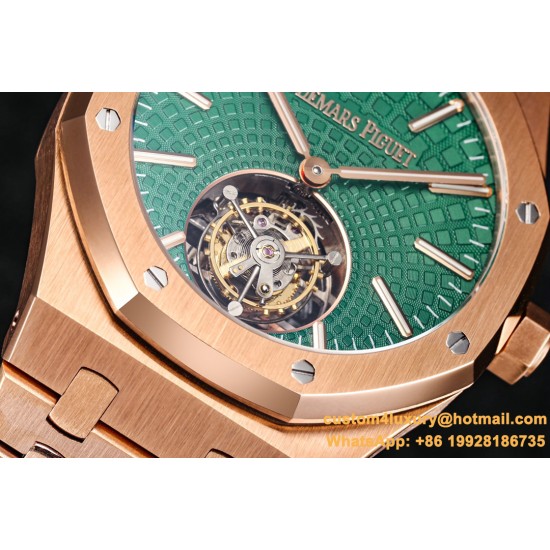 Royal Oak Tourbillon 41mm YG/YG Green/Stk R8F V2 Flying Tourb