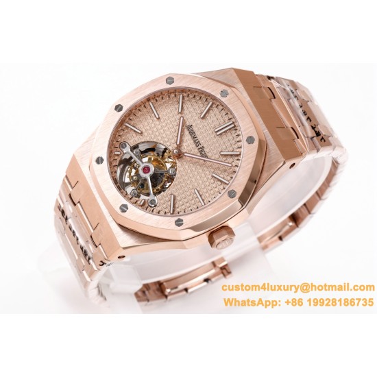 Audemars Piguet - Royal Oak Extra Thin Tourb RG/RG Rose JF Flying Tourb