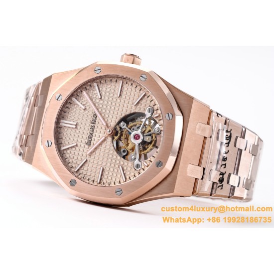 Audemars Piguet - Royal Oak Extra Thin Tourb RG/RG Rose JF Flying Tourb
