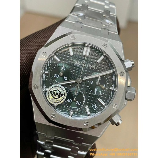 Royal Oak Chrono 26240ST 41mm SS/SS Green Dial APS SH4401 Super Clone